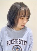 【FOLK】インナーシルバー☆似合わせ外ハネミディアムボブ♪