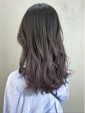 アルバム 銀座(ALBUM GINZA) ロングヘアウェーブ_グレージュカラーボブウルフ_ba419511