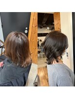 ディッシュ 五反田(dish)&nbsp;ウルフレイヤー/グレージュ/前髪なし/白髪染め☆五反田駅美容室