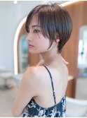 20代30代大人かわいい丸みショートナチュラルカラー小顔