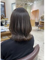 キュオンシア(CUEON. ciea)&nbsp;レイヤーカット×オリーブブラウン×透け感