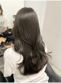 ブリーチなしオリーブグレージュ×レイヤーカット 学割U24