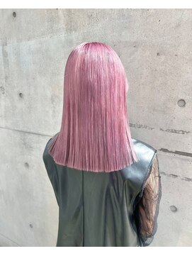 リール(rire) デザインカラーレイヤーカットウェットヘア夏オリーブベージュ