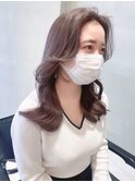 【田中杏実】ワンホンヘアxクリーミーミルクティーグレージュ