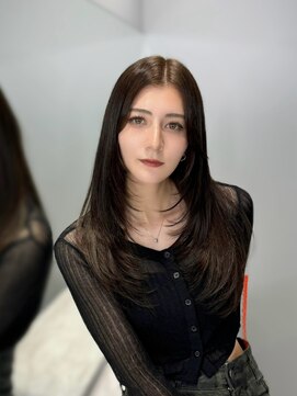 ノク 渋谷(nok) レイヤーカット/オリーブブラウン_イメチェン美髪外ハネボブ