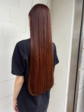 バイユアオウンフラワーズコロンカバ(buy your own flowers : kava) 縮毛矯正ロングコスメストレート髪質改善オレンジベージュ