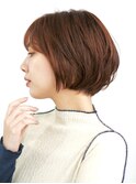 切りっぱなしショート・ボブ/絶壁解消/前髪なし/20代/30代/面長