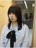アプリコットオレンジ/くびれヘア/ウェーブショート［新潟］