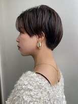 エアー 青山(AIR) 前髪あり耳掛け丸みボブコンパクトショート20代30代40代50代