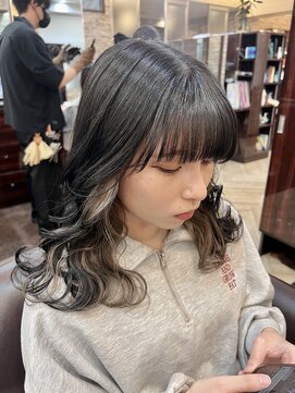 キャラ 池袋本店(CHARA) 全頭ブリーチをインナーカラーに！【インナーカラー】