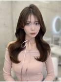 韓国くびれヘア×明るめグレージュカラー○伊藤