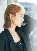 切りっぱなしボブ20代30代◎前髪あり外ハネ濡れ髪ヘア越谷