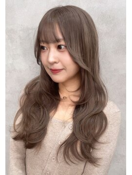 ルノン(LUNON) 黒髪クラゲヘアーオリーブグレー小顔ココアベージュ