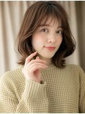 ブリーチなしクラゲヘアくびれミディアムハッシュウルフ30代W