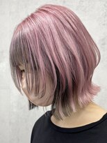Voyage Nike 池袋【ケアブリーチ/ダブルカラー/インナーカラー/髪質改善】&nbsp;レイヤーボブ/フェイスフレーミング/ペールピンク