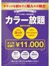 【定額制】カラー染め放題チケット〔4ヶ月〕＆カット＆トリートメント¥11000~