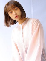 ソヨン 星が丘店(SOYON)&nbsp;オリーブグレージュ 切りっぱなし ナチュラルボブ