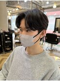 毛流れセンターパート 根元パーマ