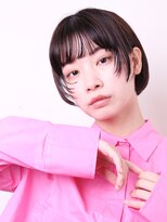 ヨファ ヘアー 芦屋店(YOFA hair)&nbsp;斜めバング小顔前髪マチルダボブグレージュカラー0803