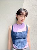前髪パーマ/ピュアショート/耳掛けショート
