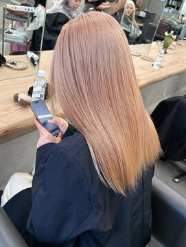 ベレーザ 渋谷(BELEZA) 8192ブロンドベージュハイライトバレイヤージュハイトーンカラー