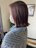 ルフテ(LOFTE)&nbsp;切りっぱなしボブ×ピンクブラウン★