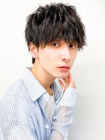 20代30代メンズスパイラルパーマワイルドオシャレ感アッシュ