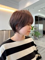 ビューエヒメ(VIEW EHIME)&nbsp;小顔カットショートボブ大人可愛いアッシュオリーブ20代30代40代