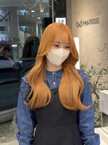 スーリール 東比恵店(Sourire)&nbsp;#オレンジカラー#韓国巻き#顔周りカット