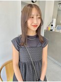 20代30代40代ダブルカラーブリーチ耳掛けシースルーバンク