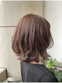 【20代・30代・40代ヘア】ボブウルフ・ベージュカラー