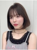 10代20代30代韓国ボブ髪質改善切りっぱなしボブ似合わせカット