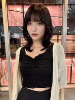 アクアオモテサンドウ(ACQUA omotesando)&nbsp;△ラベンダーグレージュレイヤーカットウルフカット韓国ヘア