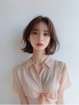 e.m.a プレミアムビューティーサロン 栄駅店(e.m.a PREMIUM BEAUTY SALON) センターパートbob/ボブ/前髪/髪質改善