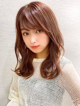 アフロート エル 錦糸町(AFLOAT L) 【20代30代】小顔レイヤーミディアム/黒髪/暗髪/ココアベージュ