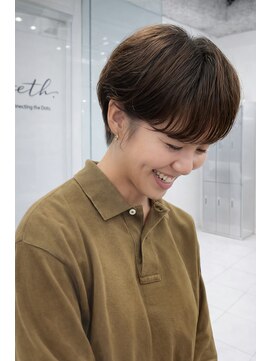 コース(co-th.) 【井上】ショートボブマッシュ顔まわりに合わせカット川崎鶴見