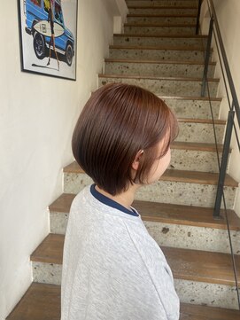 シュガー 盛岡(SUGAR) オレンジブラウン　ショートボブ