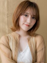カバーヘア ブリス 戸田公園西口店(COVER HAIR bliss)&nbsp;ミルクティーブロンドイメチェン外ハネボブウルフX戸田公園20代