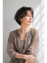 アッシュ 学芸大学店(Ash)&nbsp;ショートボブ/大人女性/ベージュブラウン/白髪ぼかし/脱白髪染め