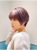 ショートボブ／シースルー/顔周り/30代40代50代/立川
