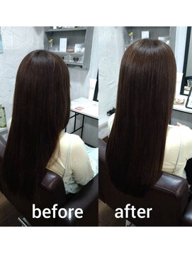 コルテ 倉敷西坂店(CoRte.) 【before/after】毛先まで、するん。見惚れる艶髪へ/美髪矯正