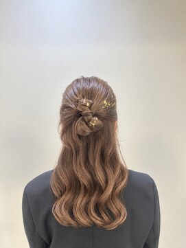 アッシュ 戸塚店(Ash) 戸塚◇金箔上品ハーフアップアレンジ/お呼ばれヘアセット