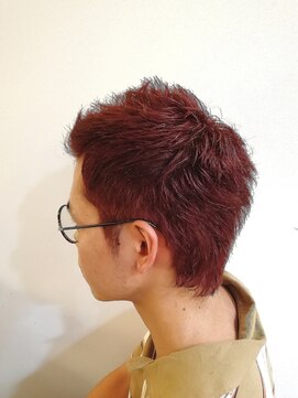 リヴ ヘアーサロン(LiV HAIR SALON) ベリーショートウルフ×ピンクレッド