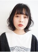 ダークトーンアッシュボブ