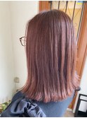 ガーリーコーラル♪モード香る、ミディアムフラットボブ☆