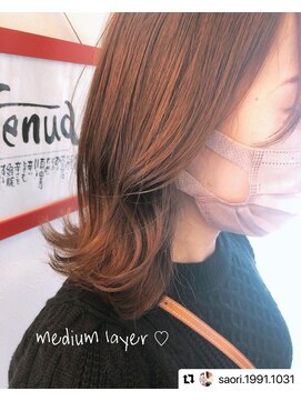 ヘアーメイク フェヌア(Hair Make fenua) 韓国風ミディアムヘア