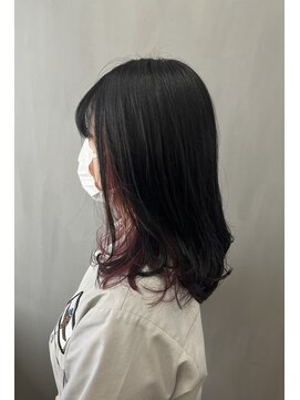 トップヘアー 中庄店(TOP HAIR fuapua) インナーカラー／赤カラー／ブリーチカラー