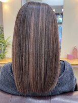 キャラシャローネ お台場(CharaChalone)&nbsp;ハイライト/ピンクベージュ／ロング