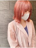 ブリーチ1回◎コーラルピンクベージュ
