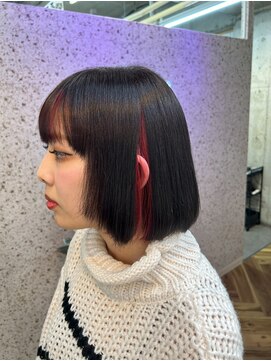 ラニヘアサロン(lani hair salon) インナーレッド×ボブ